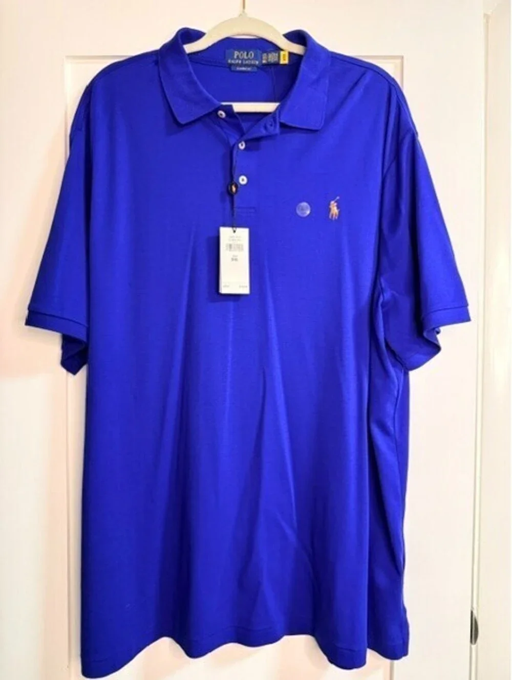 Polo Ralph Lauren Men's 2XL Classic Fit Performance Polo Shirt Blue NWT